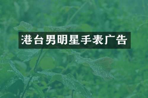 港台男明星手表广告
