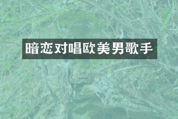 暗恋对唱欧美男歌手