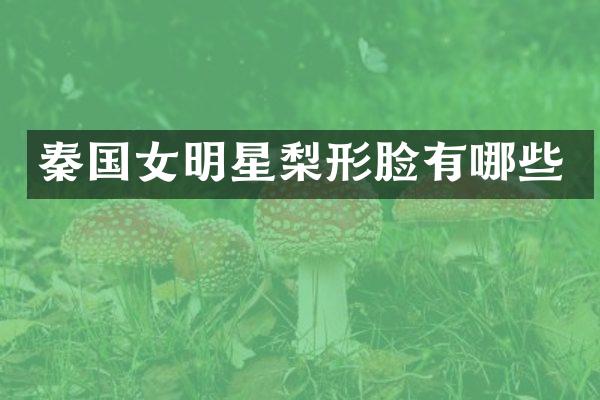 秦国女明星梨形脸有哪些