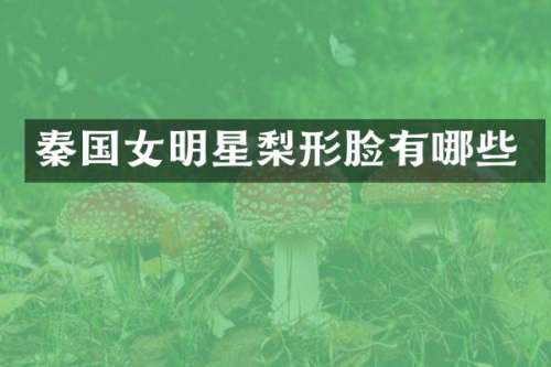 秦国女明星梨形脸有哪些