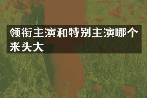 领衔主演和特别主演哪个来头大