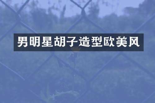 男明星胡子造型欧美风