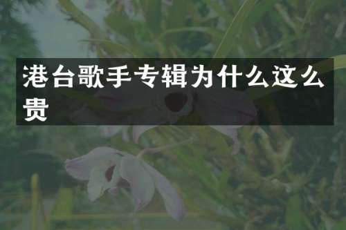 港台歌手专辑为什么这么贵