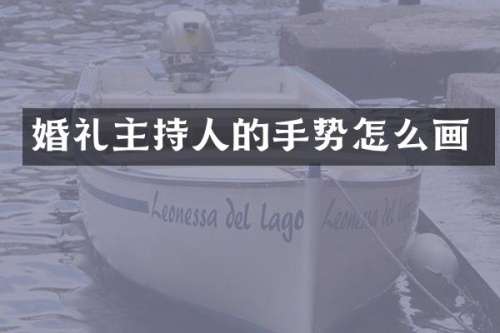 婚礼主持人的手势怎么画