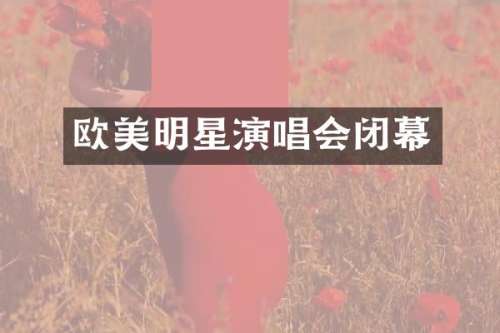 欧美明星演唱会闭幕