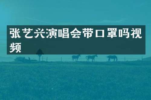 张艺兴演唱会带口罩吗视频