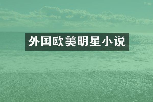 外国欧美明星小说