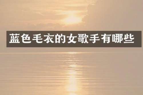 蓝色毛衣的女歌手有哪些