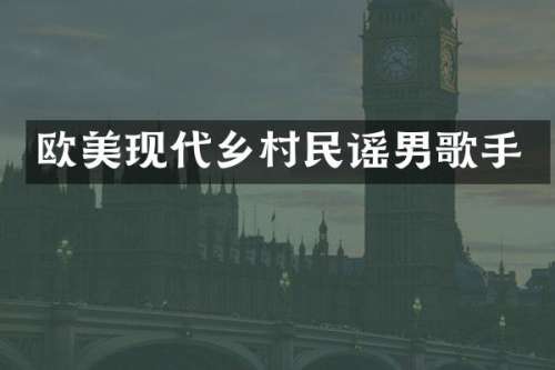 欧美现代乡村民谣男歌手