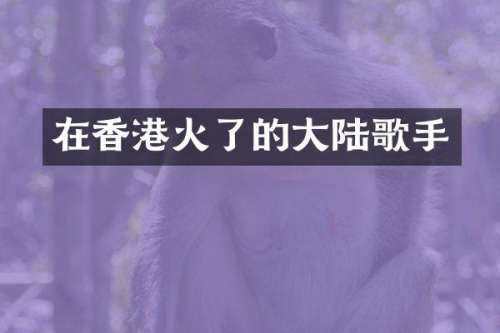 在香港火了的大陆歌手