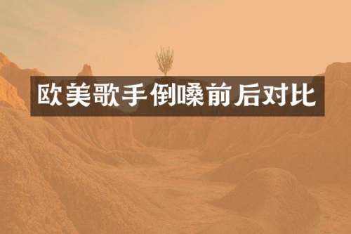 欧美歌手倒嗓前后对比