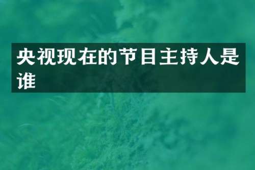 央视现在的节目主持人是谁