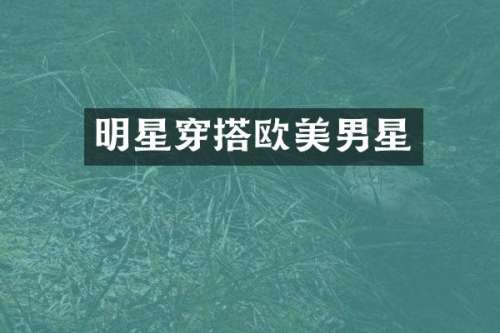 明星穿搭欧美男星