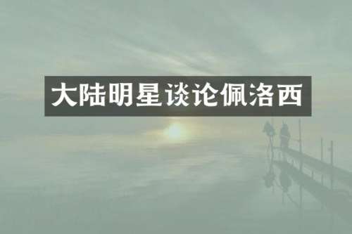 大陆明星谈论佩洛西