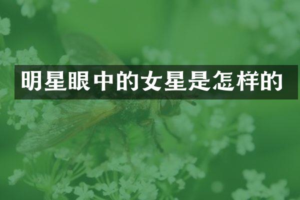 明星眼中的女星是怎样的