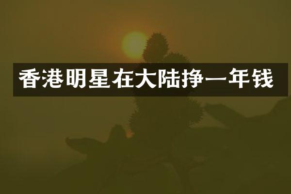 香港明星在大陆挣一年钱