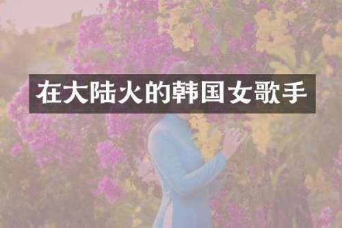 在大陆火的韩国女歌手