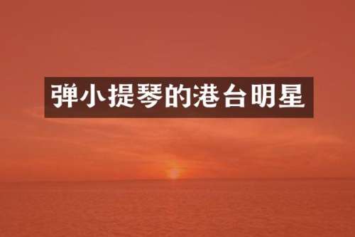 弹小提琴的港台明星