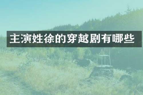 主演姓徐的穿越剧有哪些