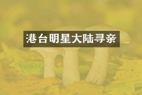 港台明星大陆寻亲
