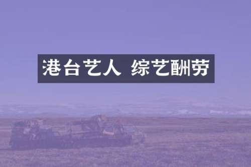 港台艺人 综艺酬劳
