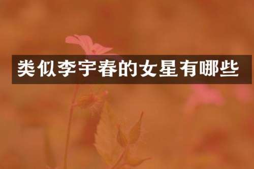 类似李宇春的女星有哪些