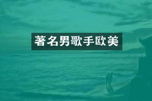 著名男歌手欧美