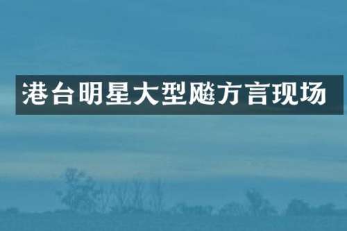 港台明星大型飚方言现场
