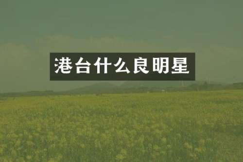 港台什么良明星
