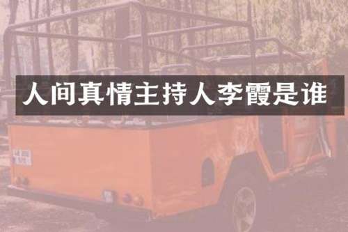 人间真情主持人李霞是谁