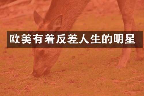 欧美有着反差人生的明星