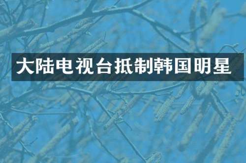 大陆电视台抵制韩国明星