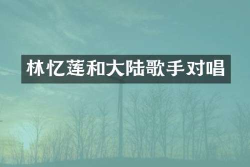 林忆莲和大陆歌手对唱