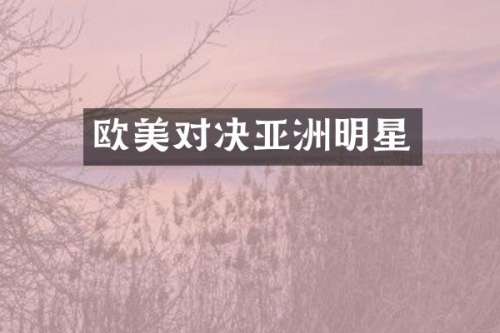 欧美对决亚洲明星