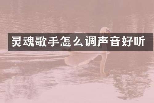 灵魂歌手怎么调声音好听