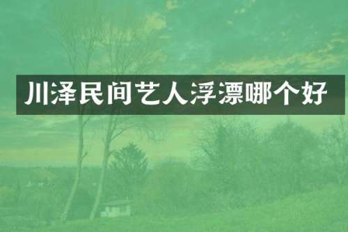 川间艺人浮漂哪个好