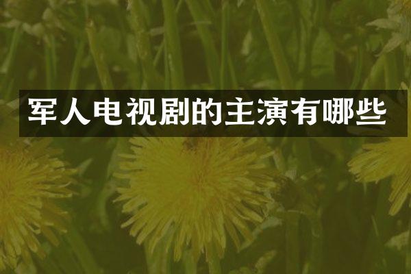 军人电视剧的主演有哪些
