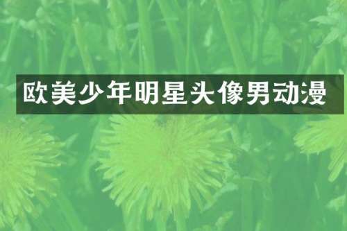 欧美少年明星头像男动漫