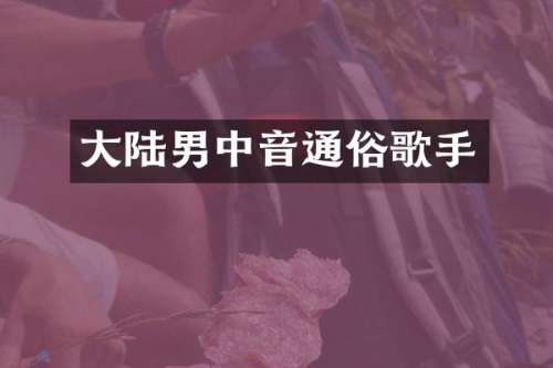 大陆男中音通俗歌手