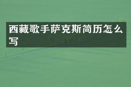 西藏歌手萨克斯简历怎么写
