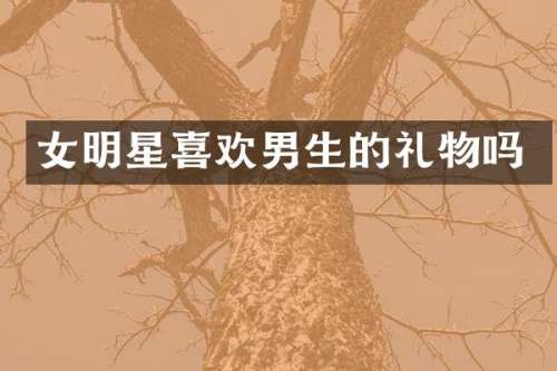 女明星喜欢男生的礼物吗