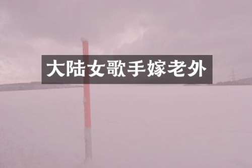 大陆女歌手嫁老外