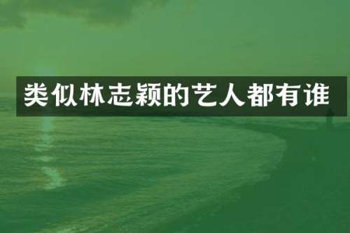 类似林志颖的艺人都有谁