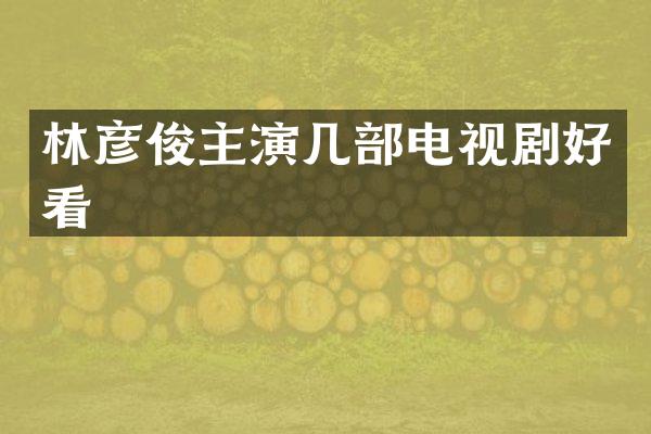 林彦俊主演几部电视剧好看