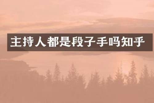 主持人都是段子手吗知乎
