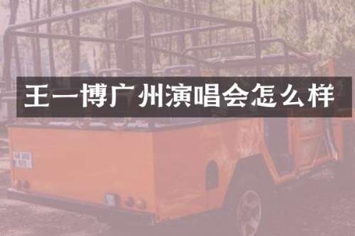 王一博广州演唱会怎么样