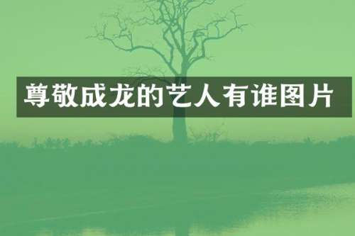 尊敬成龙的艺人有谁图片
