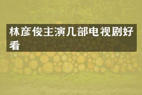 林彦俊主演几部电视剧好看