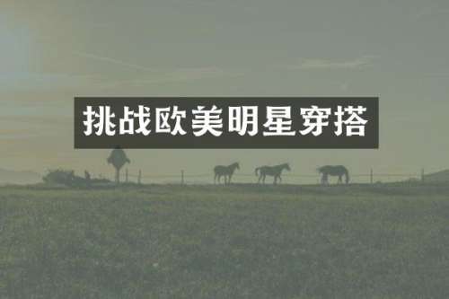 挑战欧美明星穿搭