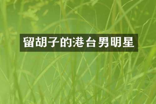 留胡子的港台男明星